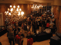 Auction tables were setup throughout, with the bar & DJ in the back right corner