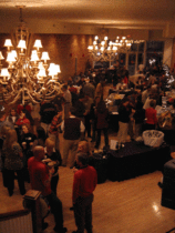 Auction tables were setup throughout, with the bar & DJ in the back right corner